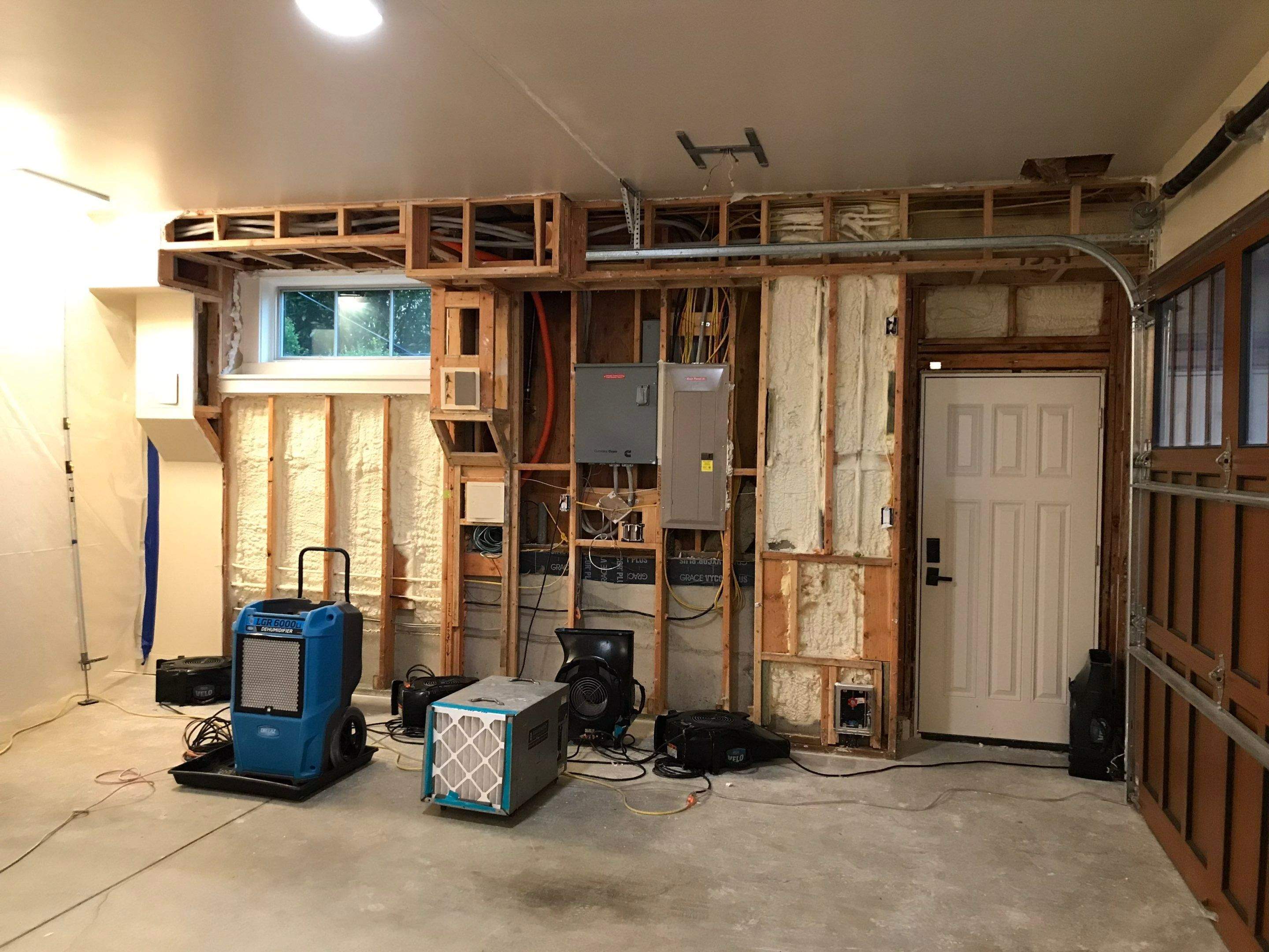 image of basement drying