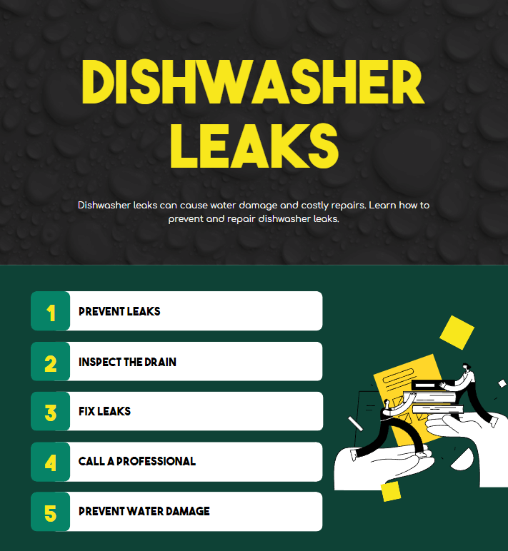 Image of Dishwasher Leaking and Overflow Services Infographic