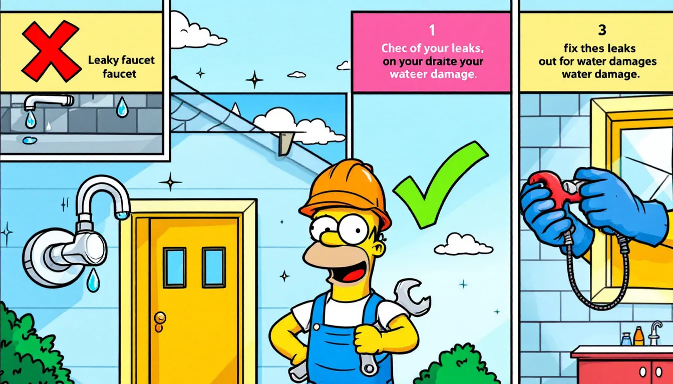 Preventive measures in a home to avoid future water damage.