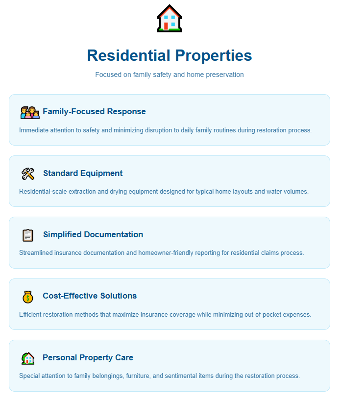 Residential emergency water extraction infographic