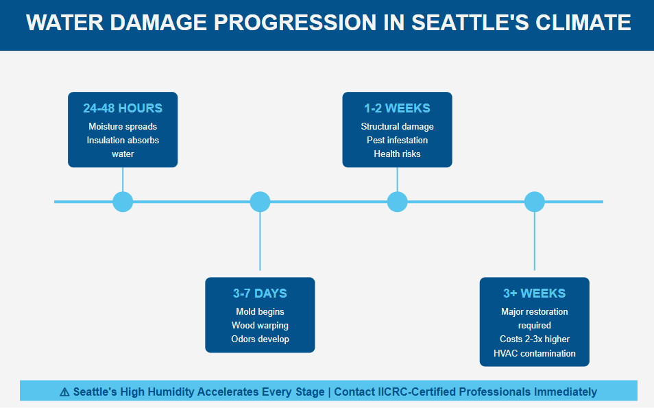 attic cleanup water damage timeline