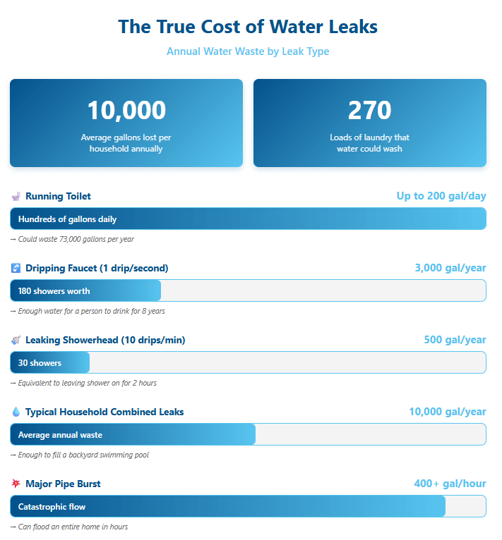 Water Leak Repair true cost of water leaks