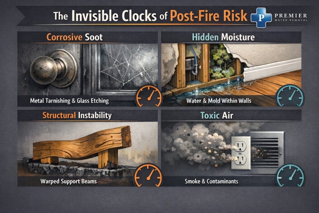 What Happens to Your Home After a Fire Immediate Risks Homeowners Should Know 1 The silence that follows a house fire is often more unsettling than the roar of the flames. Once the sirens fade and the smoke clears, homeowners in the Pacific Northwest face a reality that feels both alien and overwhelming. You stand on the sidewalk looking at a structure that was once your sanctuary, now transformed into a complex site of chemical reactions and structural instability. Many people assume the danger ends when the last ember is extinguished, yet the true risks to your property and health are just beginning to surface. This period is a race against invisible clocks involving corrosive soot, trapped moisture, and compromised architecture.