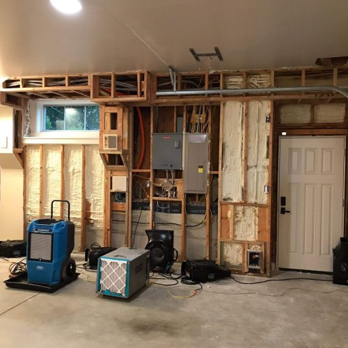 image of basement drying