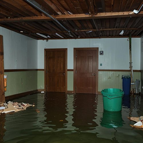 image of flood damaged room